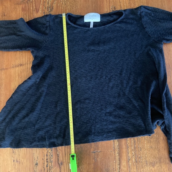 Puella Black Swing Top Size Small, Long Sleeve, Made in USA, Anthropologie - Picture 3 of 10